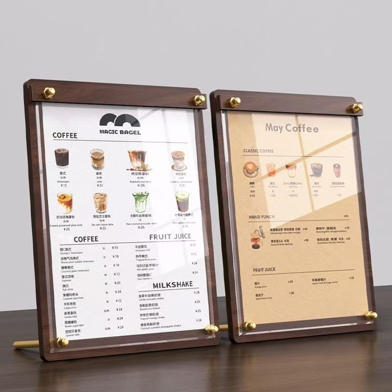 Custom Map Poster - Stand Display Daftar Harga Menu Akrilik