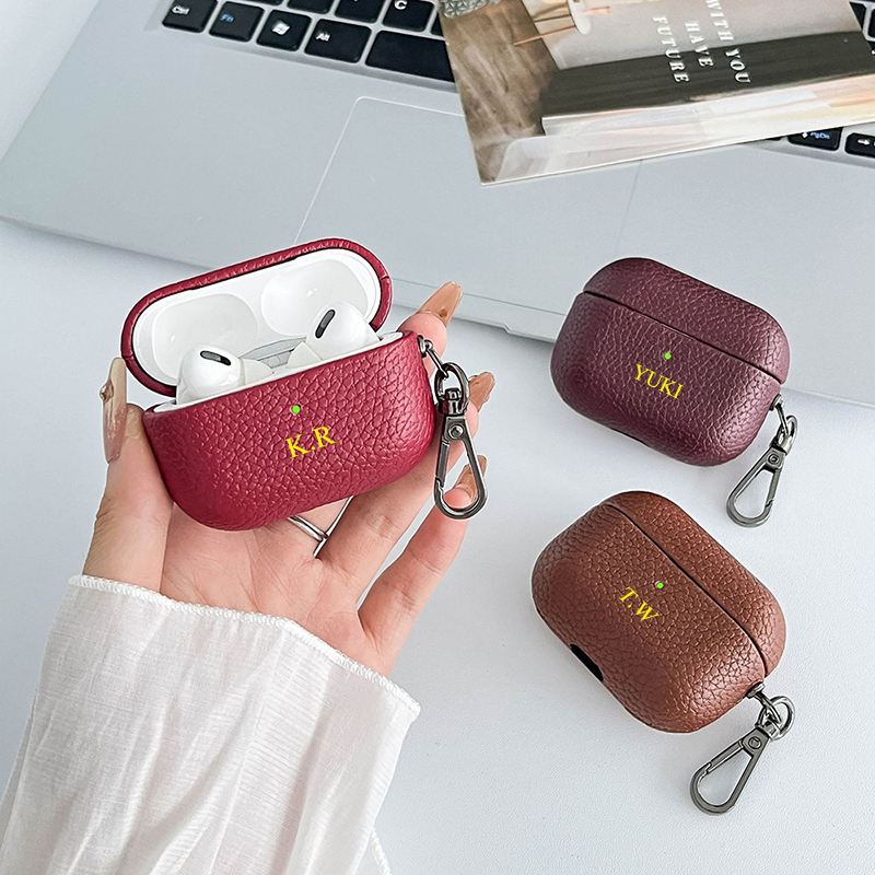 Casing Earphone Mini Lucu DIY, - Monogram Keychain Leather ulasan dan harga
