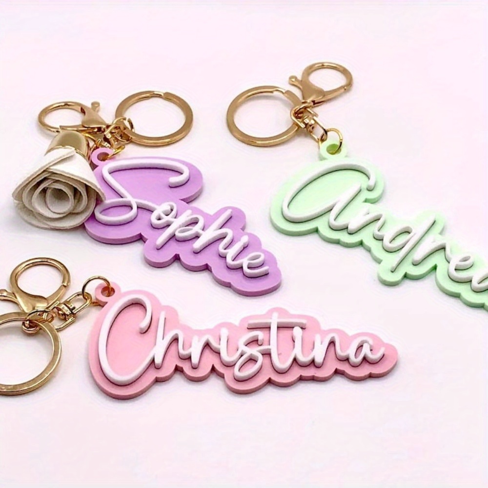 Gantungan Kunci Nama Kustom Pe - Initial Ring Custom ulasan dan harga