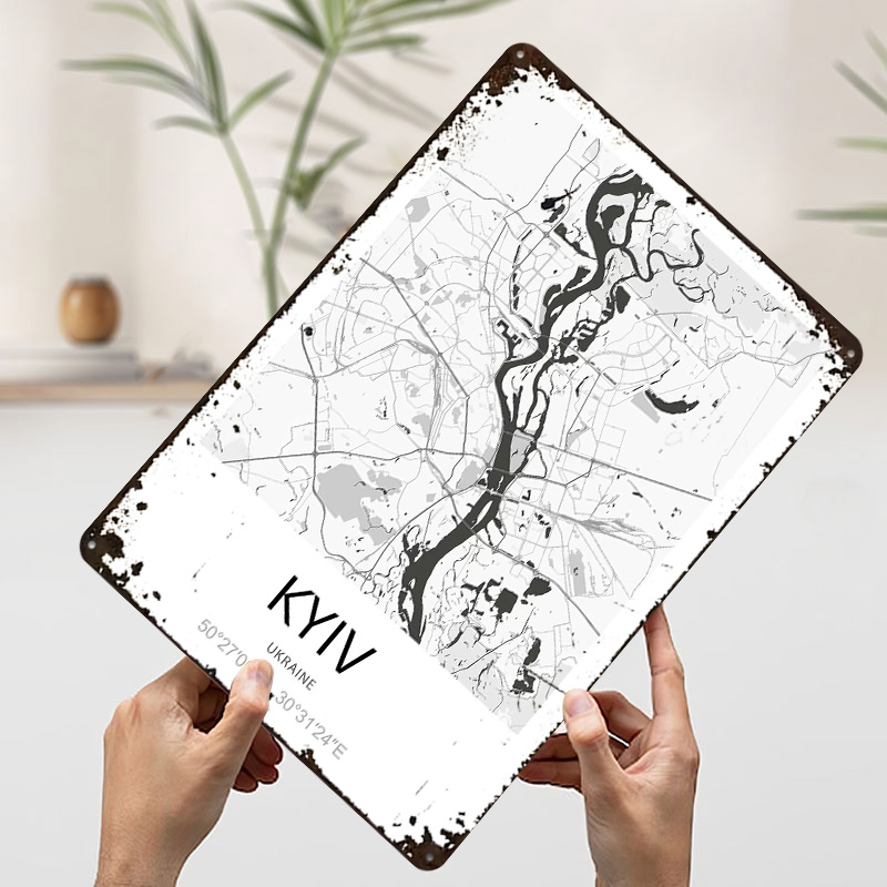 Poster Cetak Peta Kota Kyiv Se - Custom Map Poster ulasan dan harga