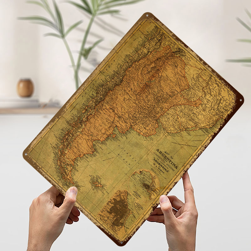 Peta Argentina Vintage Poster  - Custom Map Poster ulasan dan harga