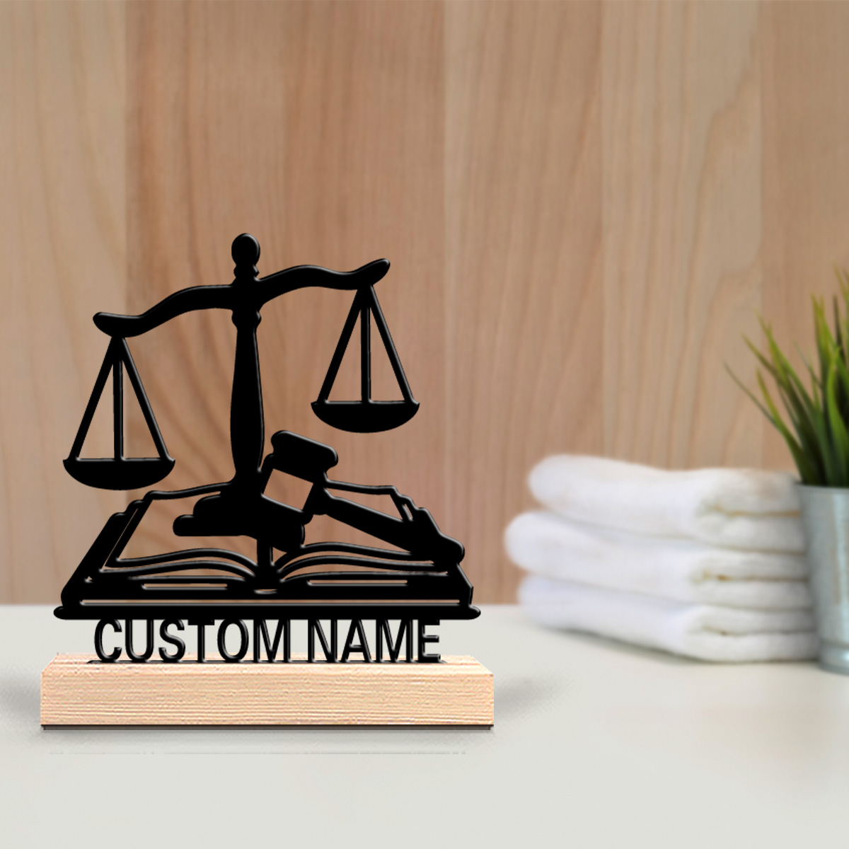 1 buah Seni Logam Keseimbangan - Engraved Wood Frame ulasan dan harga