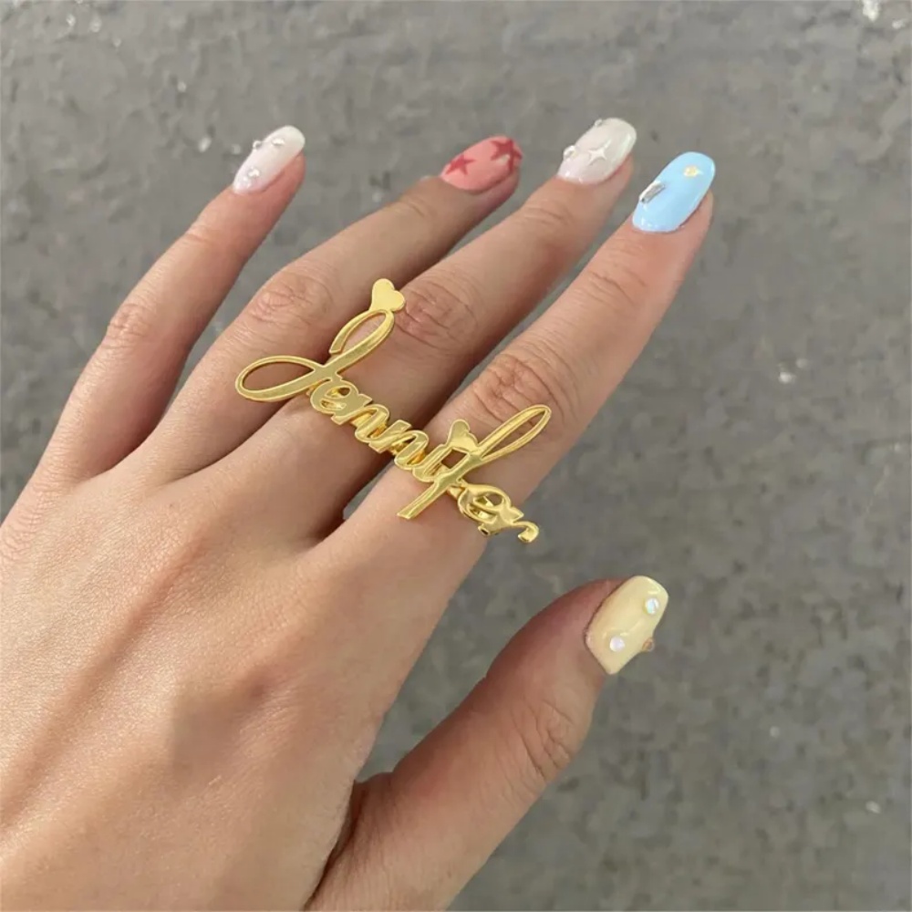 Cincin Nama Dua Jari LeeChee y - Initial Ring Custom ulasan dan harga